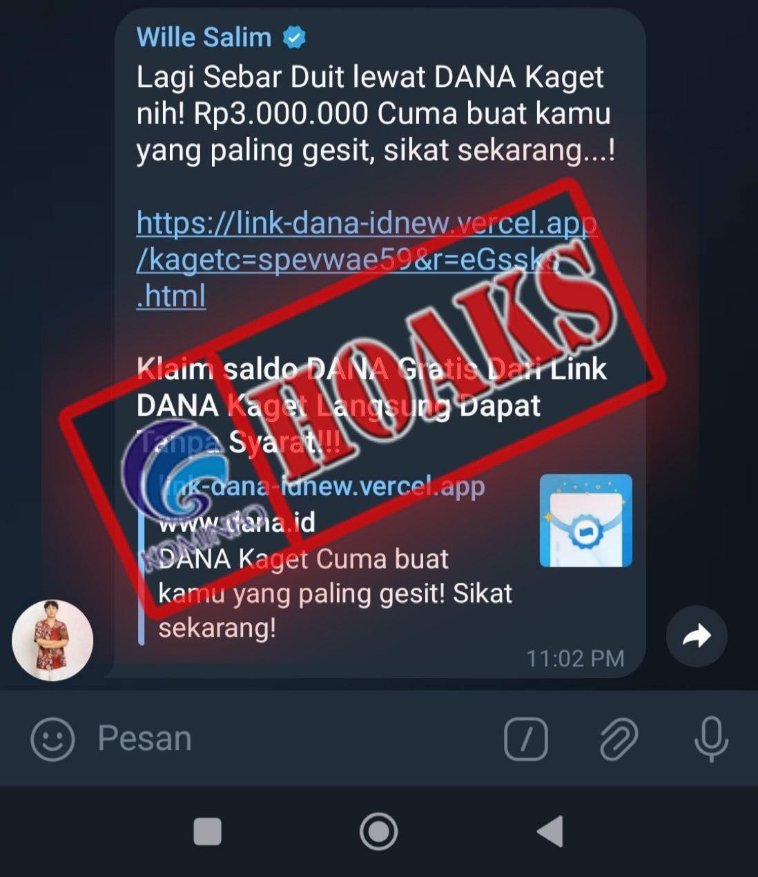 Viral Promo “Saldo DANA Kaget Rp500.000 Cair Hari Ini”, Pakar Ingatkan Waspada Modus Penipuan